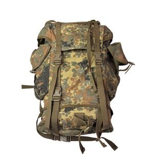 German Flecktarn Camouflage Backpack Military Rucksack Luggage